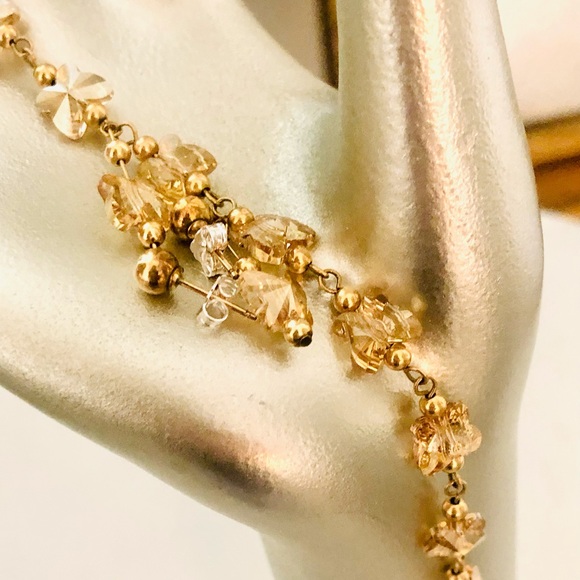 Vintage Butterfly Crystal Bracelet & Earrings 🦋 - Picture 2 of 13